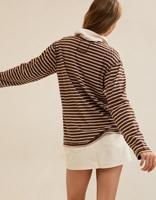 Aerie Cozy Polo Boyfriend T-Shirt