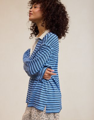 Aerie Cozy Polo Boyfriend T-Shirt