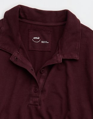 Aerie Cozy Polo Boyfriend T-Shirt