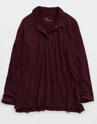 Aerie Cozy Polo Boyfriend T-Shirt
