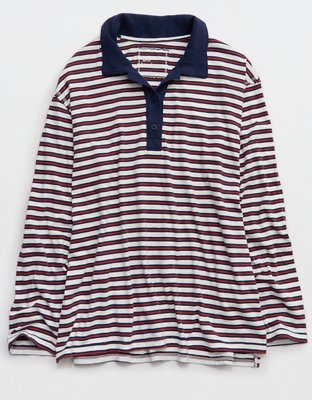 Aerie Cozy Polo Boyfriend T-Shirt