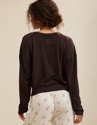 Aerie Happy Snit Henley T-Shirt