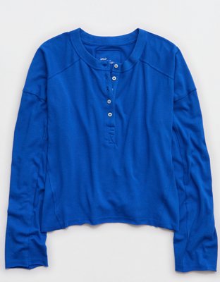 Aerie Happy Snit Henley T-Shirt
