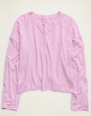 Aerie Happy Snit Henley T-Shirt