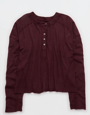 Aerie Happy Snit Henley T-Shirt