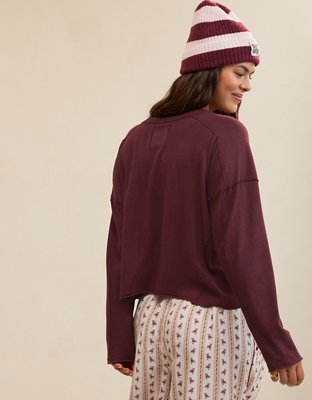 Aerie Happy Snit Henley T-Shirt