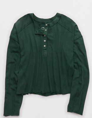 Aerie Happy Snit Henley T-Shirt