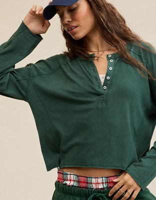 Aerie Happy Snit Henley T-Shirt