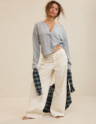 Aerie Happy Snit Henley T-Shirt
