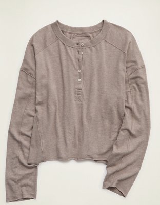 Aerie Happy Snit Henley T-Shirt