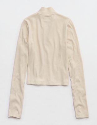 Aerie Long Sleeve Quarter Zip T-Shirt