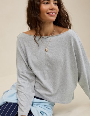 Aerie Happy Snit Off-The-Shoulder T-Shirt