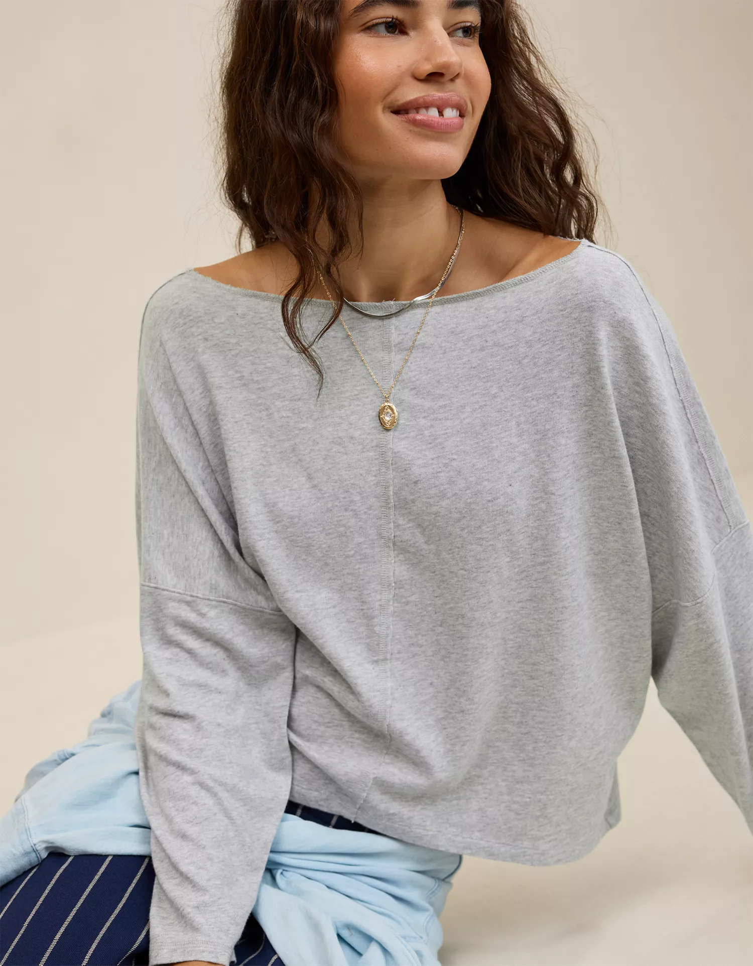 Aerie Happy Snit Off-The-Shoulder T-Shirt - thumbnail 9