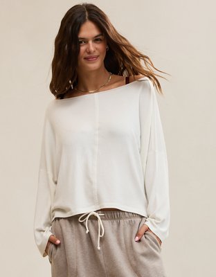 Aerie Happy Snit Off-The-Shoulder T-Shirt