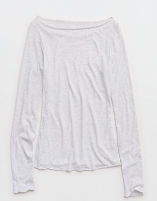 Aerie Sheer Happiness Boatneck T-Shirt