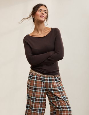 Aerie Sheer Happiness Boatneck T-Shirt