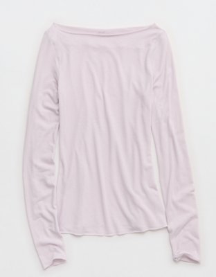 Aerie Sheer Happiness Boatneck T-Shirt