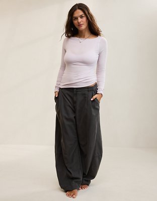 Aerie Sheer Happiness Boatneck T-Shirt