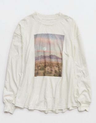 Aerie Cozy Oversized Long Sleeve Boyfriend T-Shirt