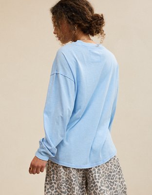 Aerie Cozy Oversized Long Sleeve Boyfriend T-Shirt