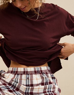 Aerie Cozy Oversized Long Sleeve Boyfriend T-Shirt