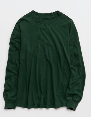 Aerie Cozy Oversized Long Sleeve Boyfriend T-Shirt