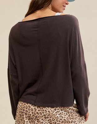 Aerie Happy Snit Off-The-Shoulder T-Shirt