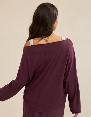 Aerie Happy Snit Off-The-Shoulder T-Shirt