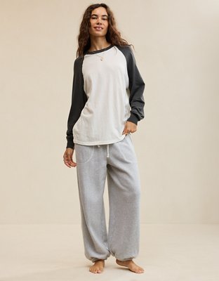 Aerie Cozy Oversized Baseball Boyfriend T-Shirt