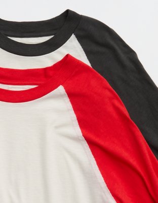 Aerie Cozy Oversized Baseball Boyfriend T-Shirt