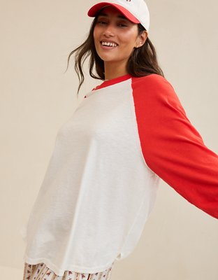 Aerie Cozy Oversized Baseball Boyfriend T-Shirt