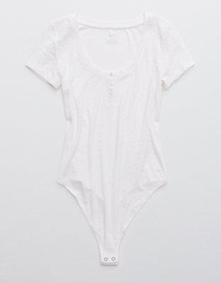 Aerie Ribbed Henley Bodysuit