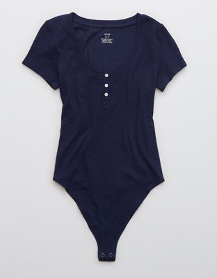 Aerie Ribbed Henley Bodysuit