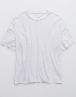 Aerie Breezy Linen Distressed T-Shirt