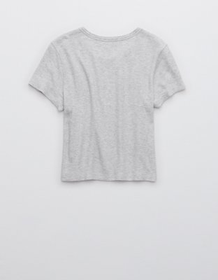 Aerie T-shirt corta de tejido tipo waffle
