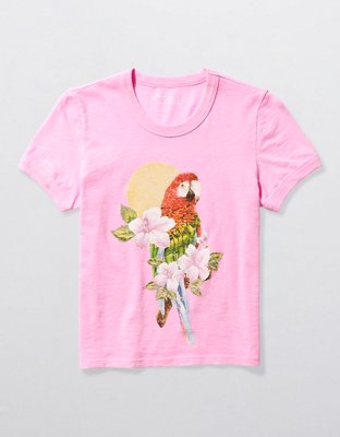 Aerie Cropped Short Sleeve Ringer T-Shirt