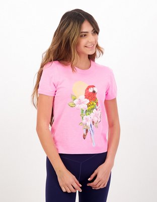 Aerie T-shirt corta manga corta con ribetes