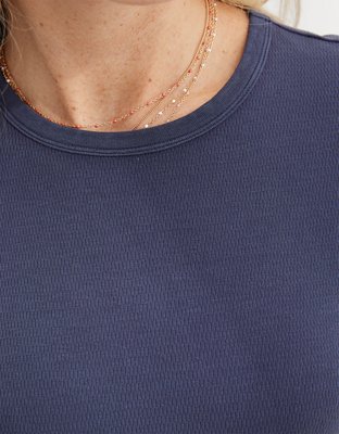 Aerie Feelin' Good Knit Half Sleeve T-Shirt