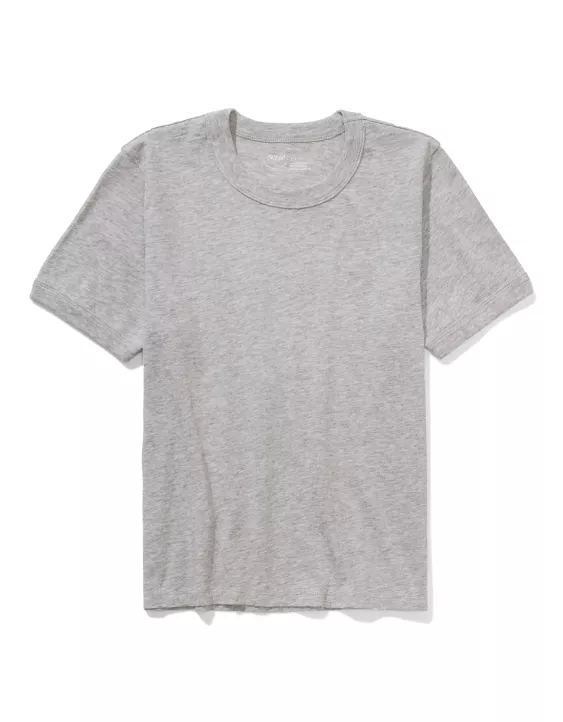Aerie Cropped Short Sleeve Ringer T-Shirt