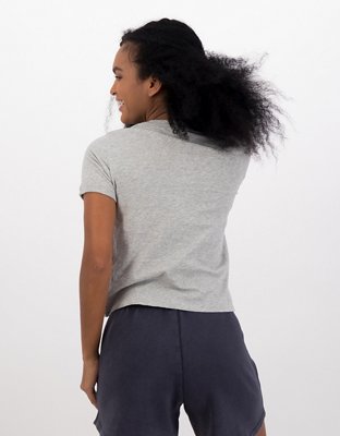 Aerie Cropped Short Sleeve Ringer T-Shirt