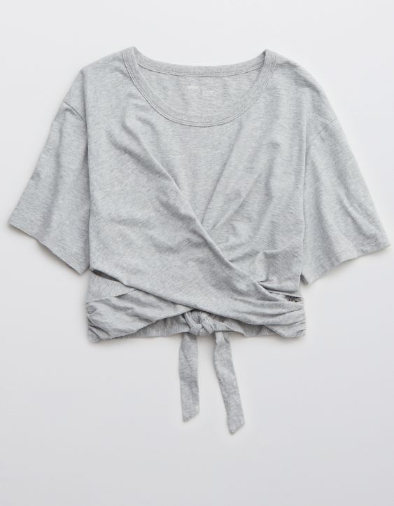 Aerie Cropped Wrapback T-Shirt