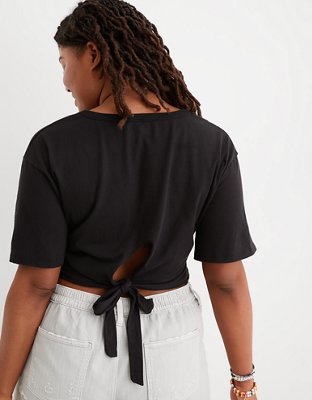 Aerie Cropped Wrapback T-Shirt