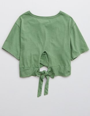 Aerie Cropped Wrapback T-Shirt
