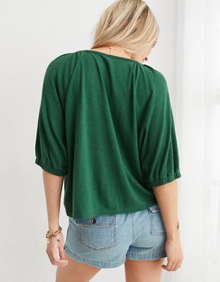 Женские футболки Aerie Bubble Sleeve T-Shirt — фото 2
