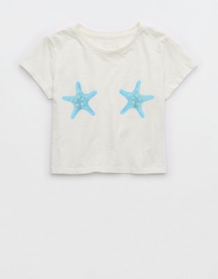 Aerie Cropped Graphic Baby T-Shirt