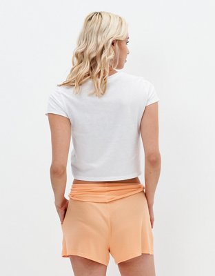 Aerie T-shirt Corta Plisada