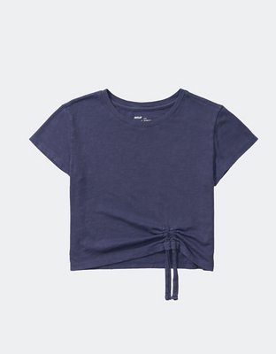 Aerie T-shirt Corta Plisada