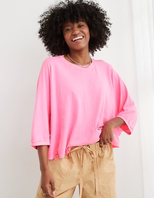 pink oversized t shirt