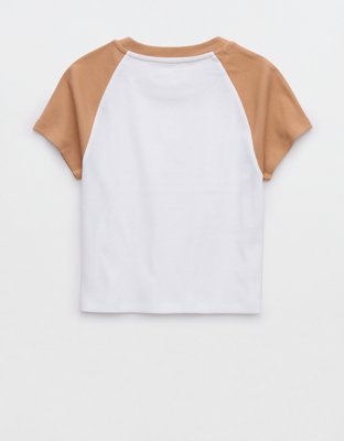 Aerie Cropped Ribbed Baby T-Shirt