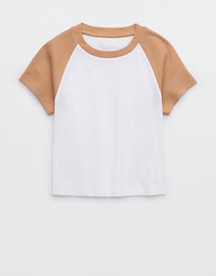 Aerie Cropped Ribbed Baby T-Shirt
